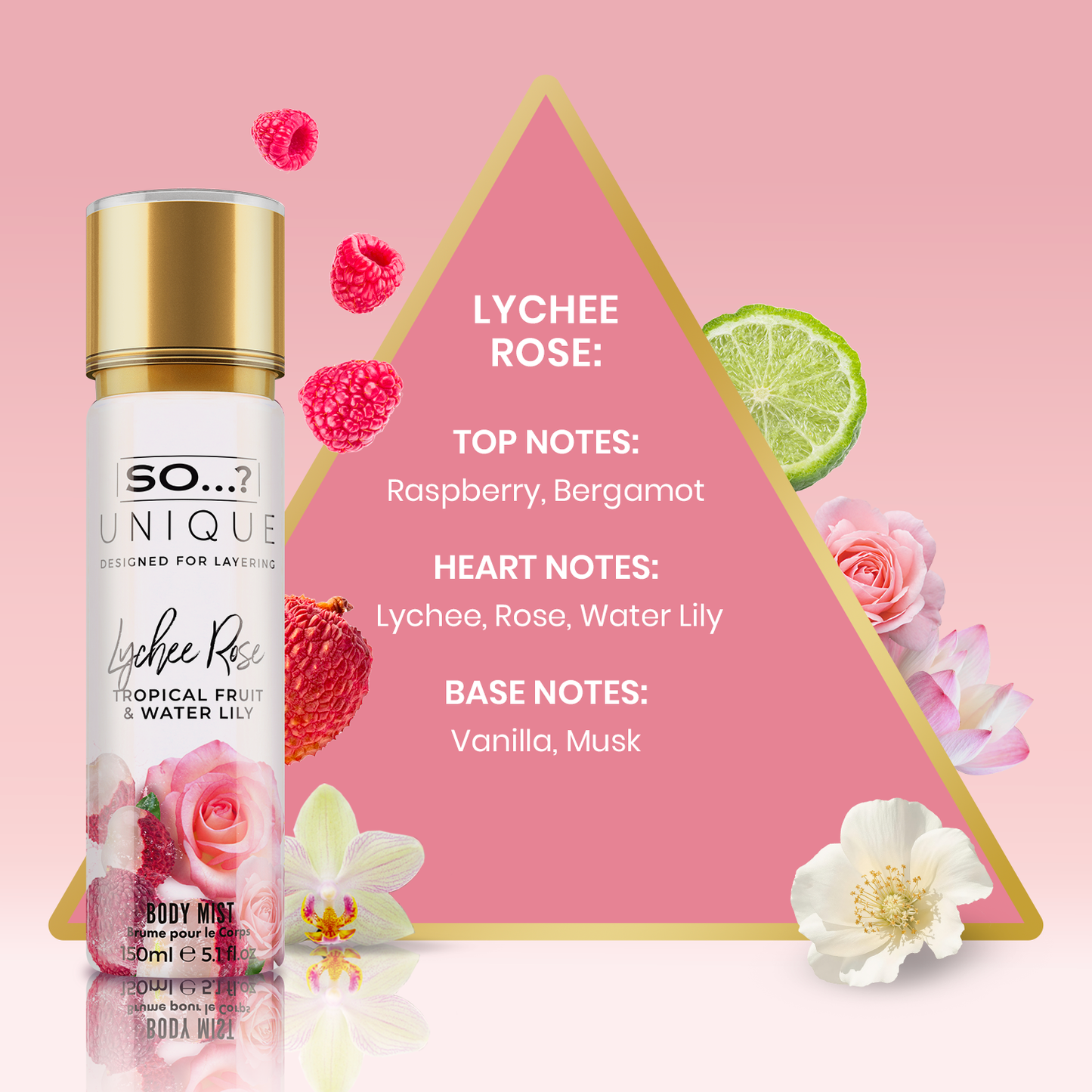 SO...? UNIQUE Lychee Rose 150ml