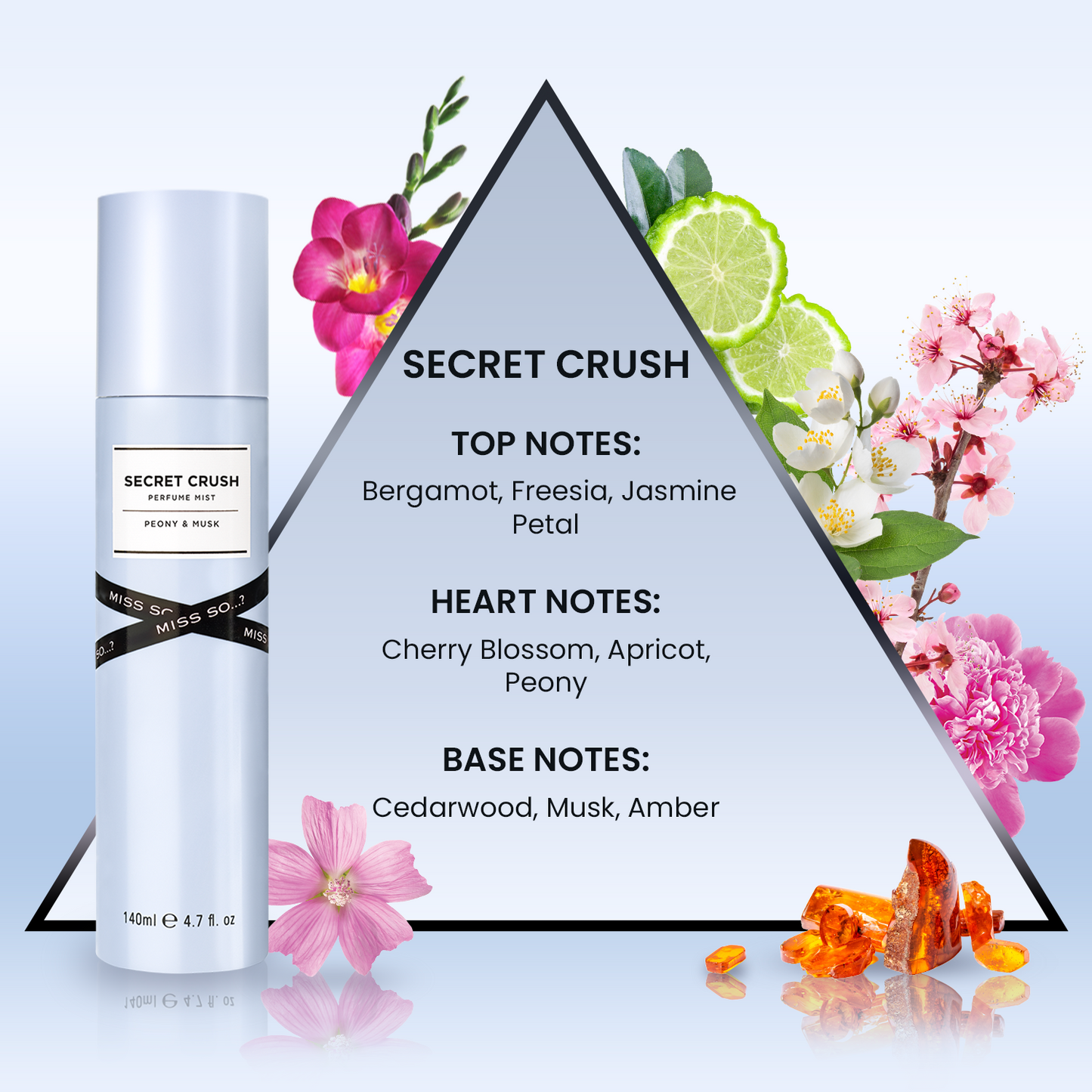 SO...? Miss SO SECRET CRUSH perfume mist 140ml