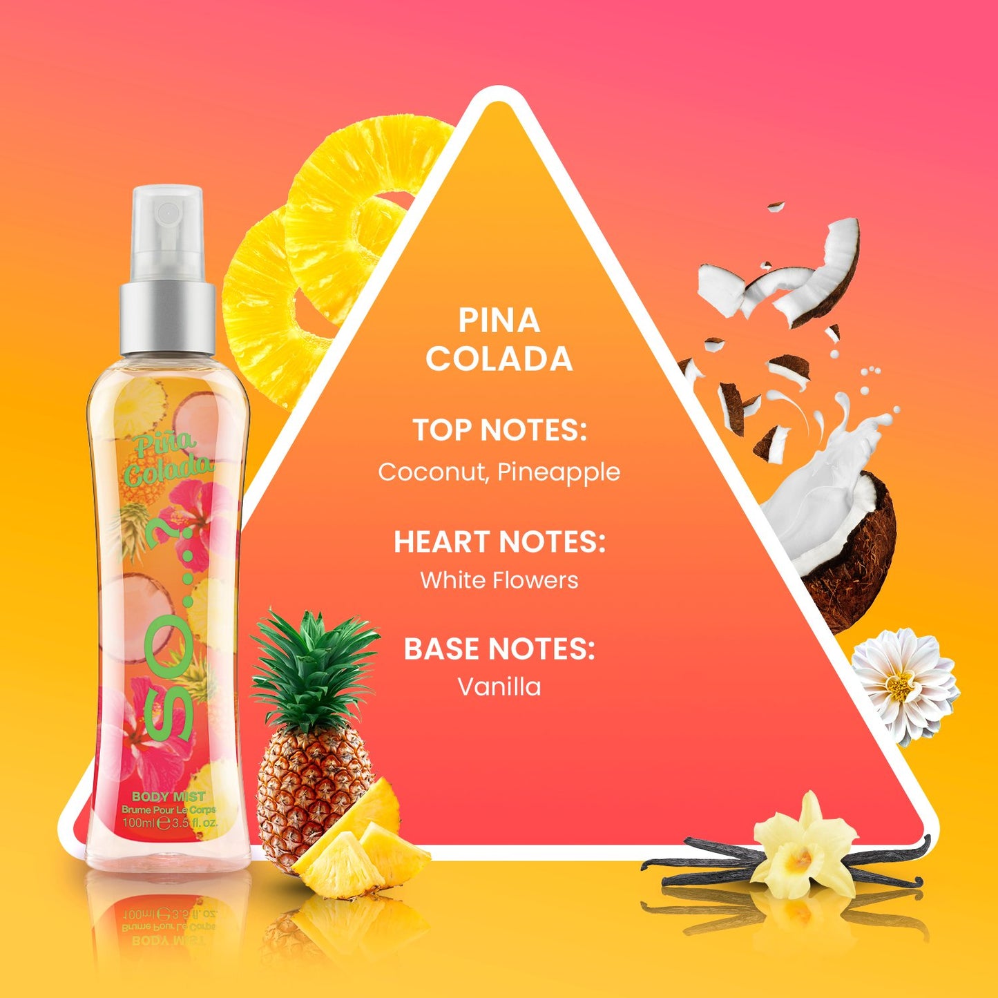 SO...? Body Mist PINA COLADA 100ml - SO...? Fragrance Italia