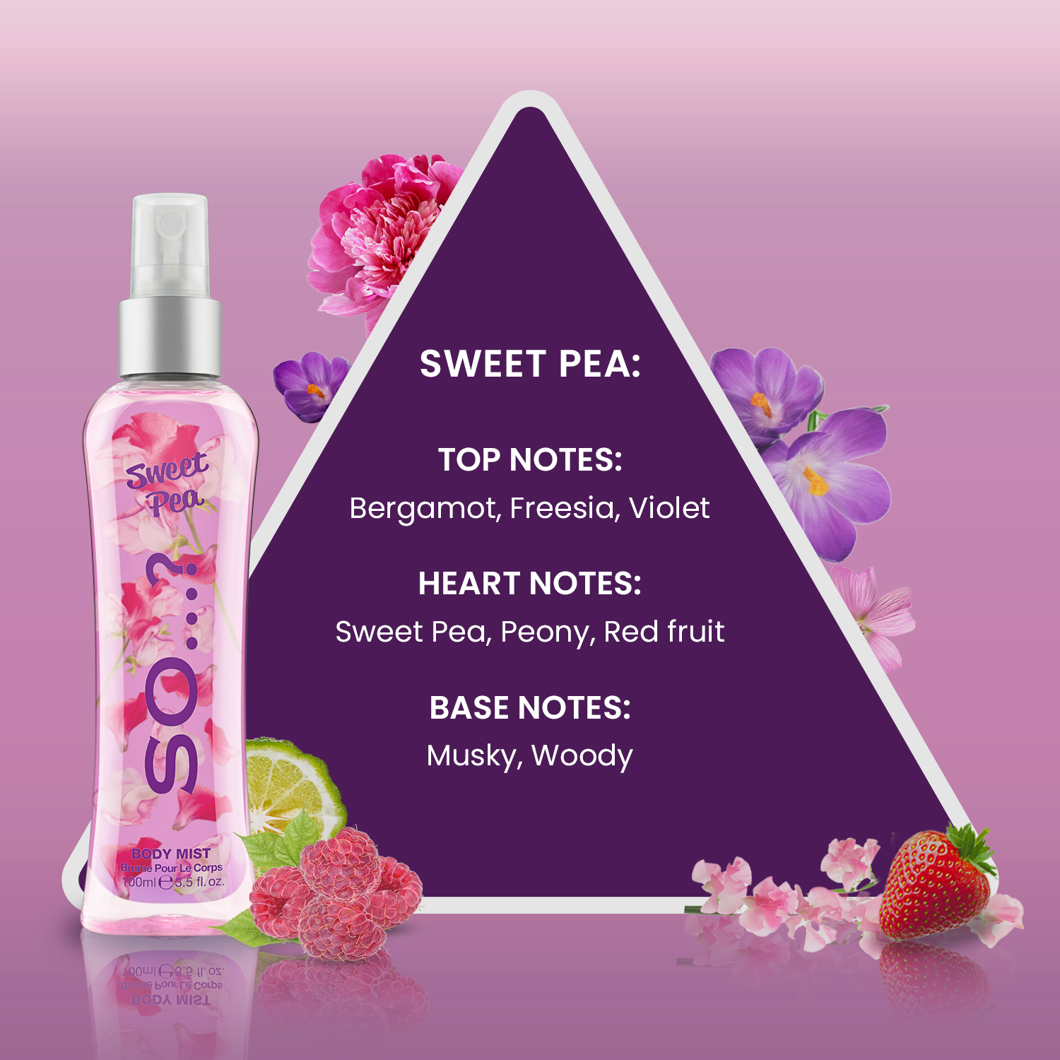 SO Body Mist SWEET PEA 100ml SO Fragrance Italia SO Body Mist SWEET PEA 100ml SO Fragrance Italia
