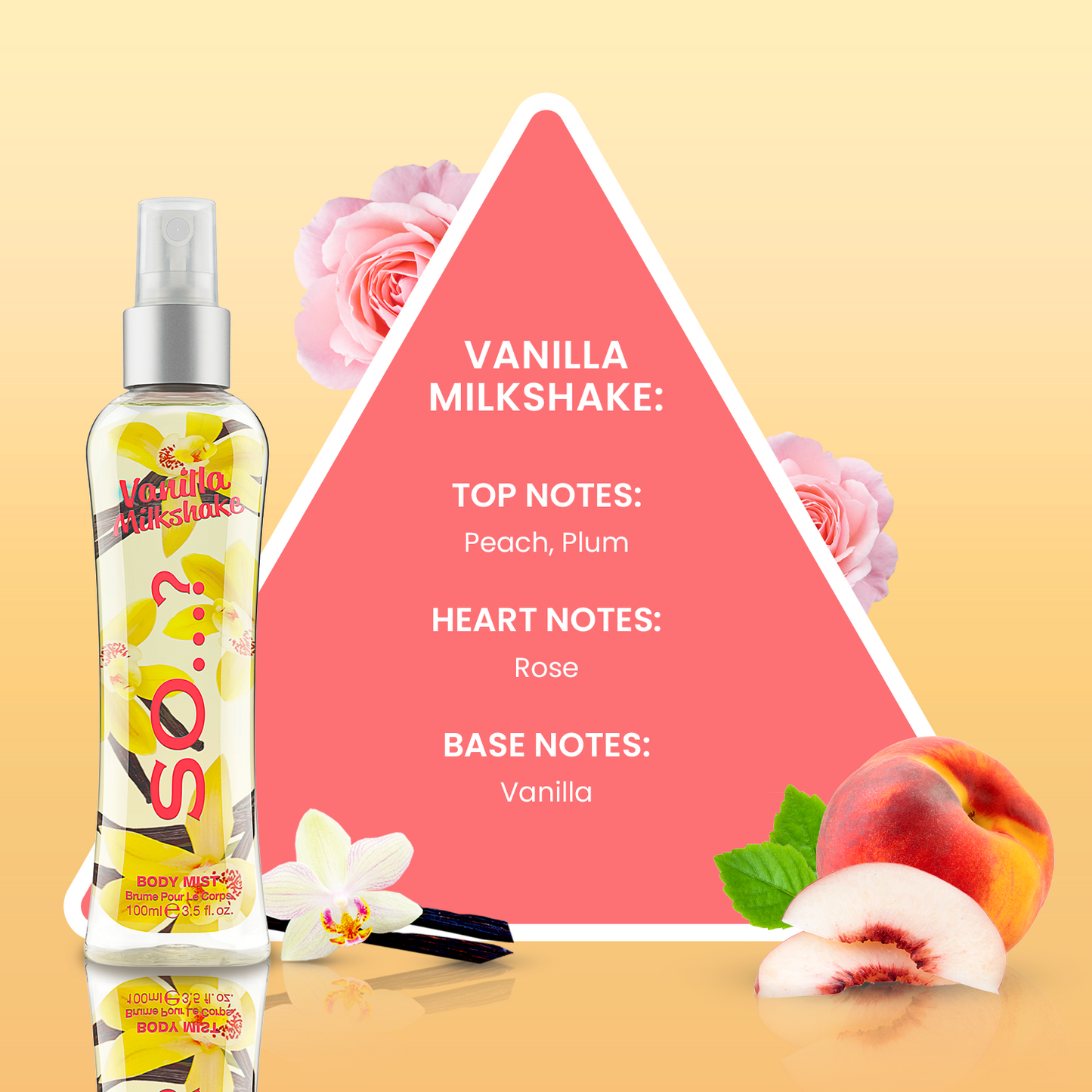 SO...? Body Mist VANILLA MILKSHAKE 100ml