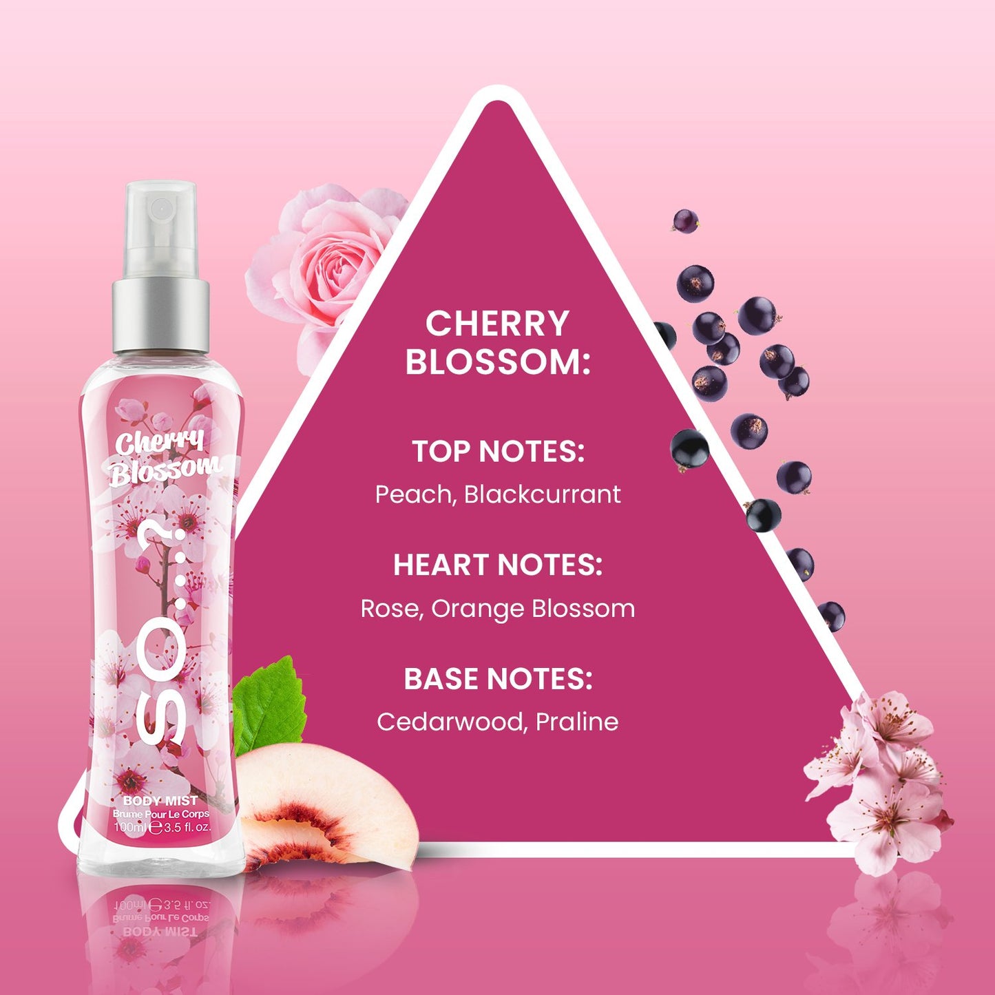 SO...? Body Mist CHERRY BLOSSOM 100ml - SO...? Fragrance Italia