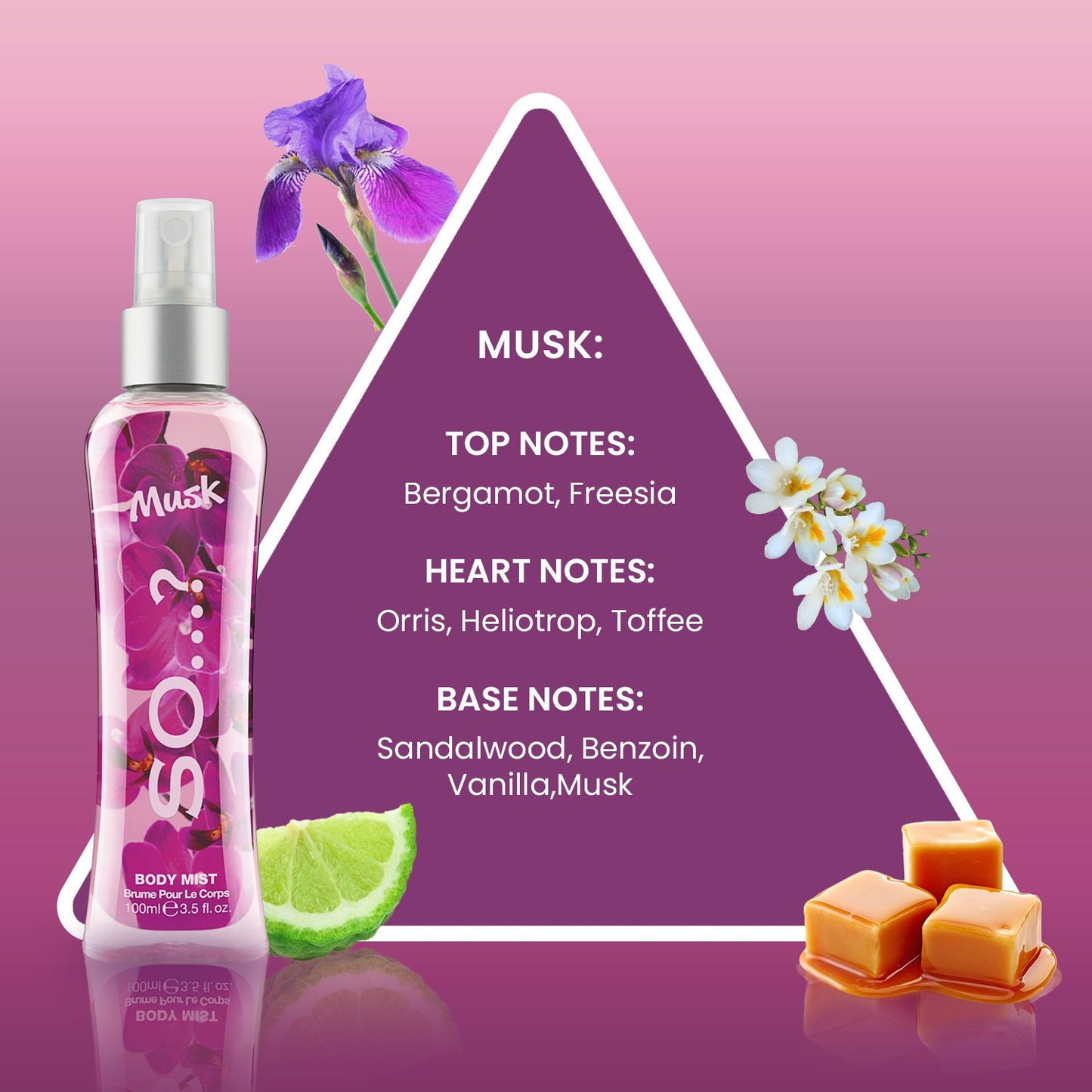 SO...? Body Mist MUSK 100ml - SO...? Fragrance Italia